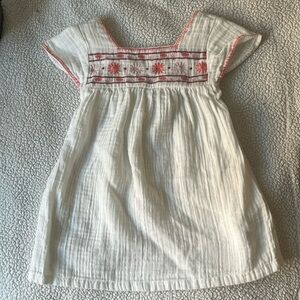 Gap Off White Peasant Stitch Summer Dress Toddler Girls 18-24 Months